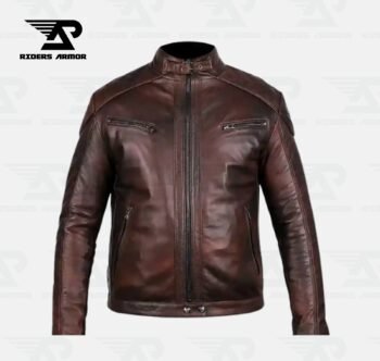 Endurance Custom Brown Leather Rider Jacket