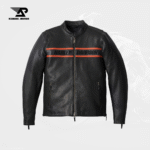 Victory Lane II Men's Black Leather Jacket