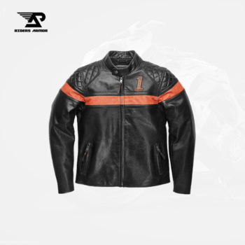 Victory Sweep Men's Vintage Black Leather Jacket